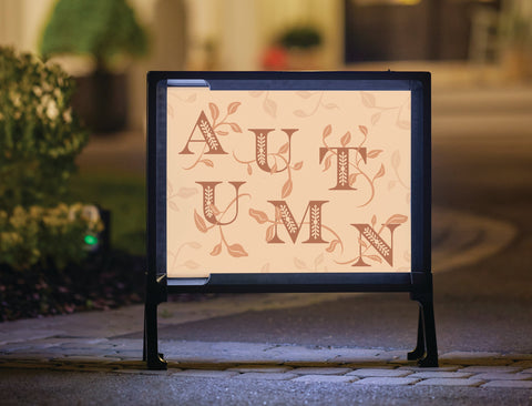 Autumn Lettering Fall Lumilawn Sign