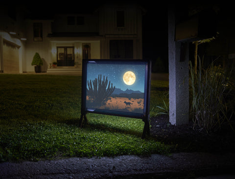 Coyote Moon Desert Yard Sign