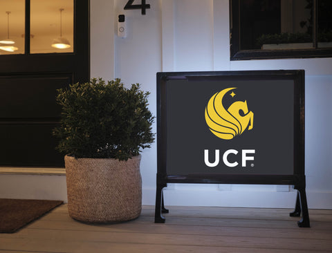 UCF Institutional Mark Black Lumilawn Sign