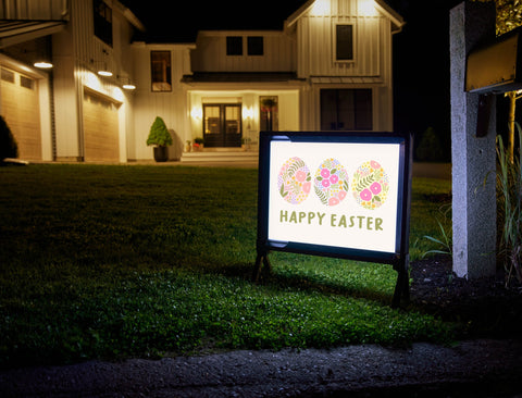 Happy Easter Eggs Lumilawn Sign