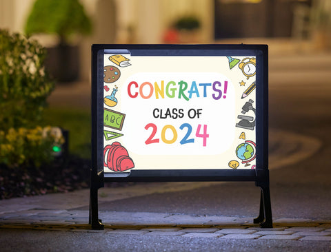 Congrats Class of 2024 Kids Graduation Yard Sign