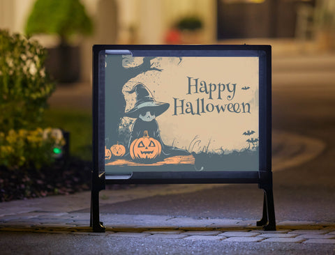 Happy Halloween Story Book Yard Sign