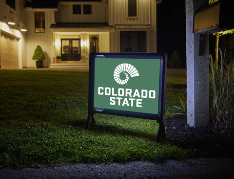 Colorado State Logo Green Lumilawn Sign