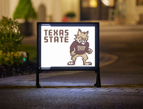 Texas State Mascot Yard Sign