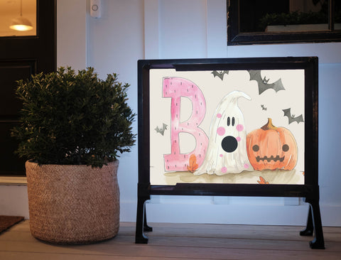 BOO Ghost Halloween Yard Sign