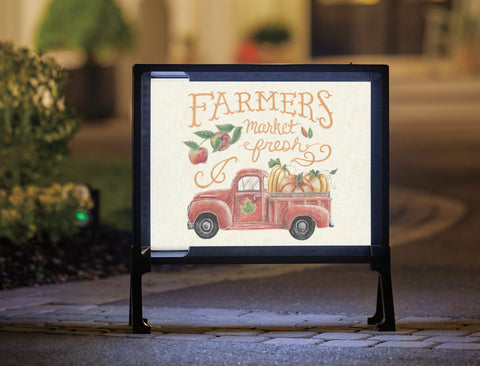 Fall Inspired Farmers Market Yard Sign