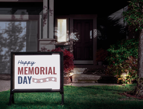 Happy Memorial Day Lumilawn Sign