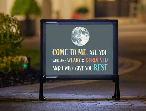 I Will Give You Rest Yard Sign