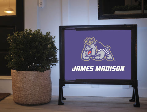 James Madison Duke Purple Lumilawn Sign