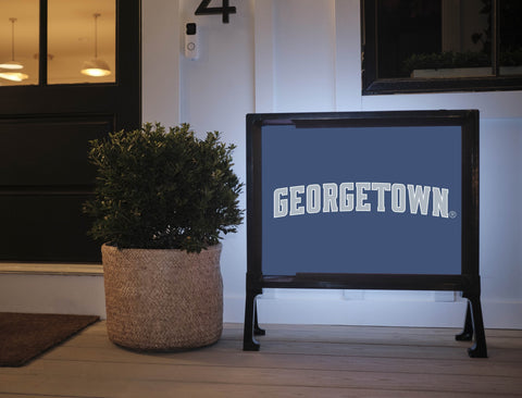 Georgetown Wordmark Blue Lumilawn Sign