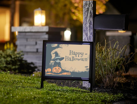 Happy Halloween Story Book Yard Sign