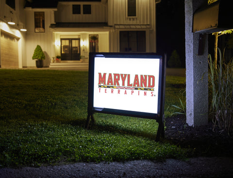 Maryland Terrapins Wordmark White Yard Sign