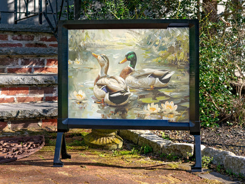 Wild Green Ducks Yard Sign