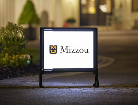 Missouri Mizzou Institutional Mark White Lumilawn Sign