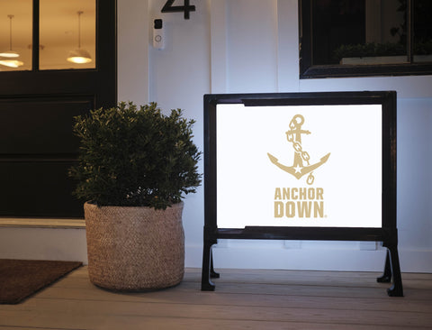 Vanderbilt University Anchor Down White Lumilawn Sign