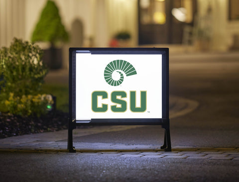 CSU Logo White Lumilawn Sign