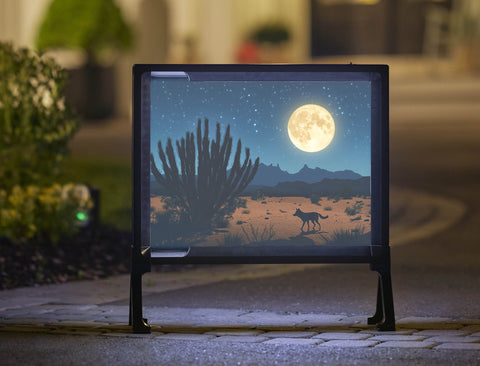 Coyote Moon Desert Yard Sign