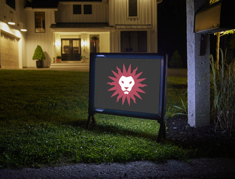 LMU Spirit Mark Black Yard Sign