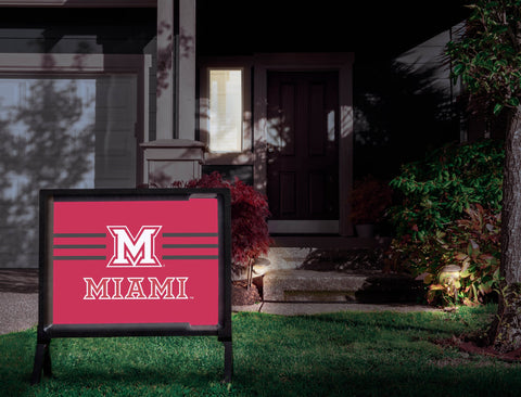 Miami M Red Lumilawn Sign