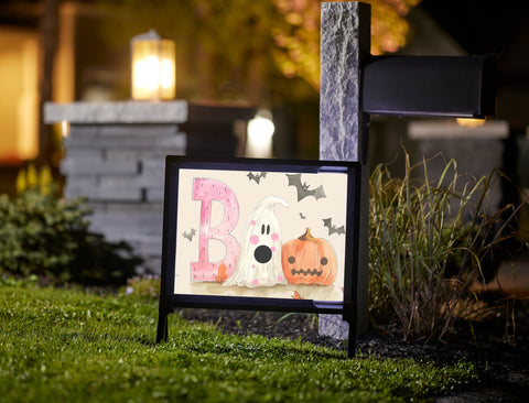 BOO Ghost Halloween Yard Sign