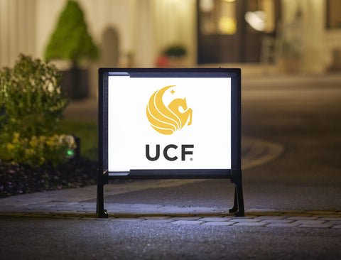 UCF Institutional Mark White Yard Sign