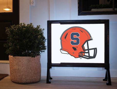 Syracuse University Orange Helmet White Yard sign