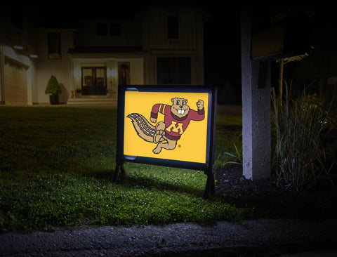 Minnesota Goldy Gopher Gold Yard Sign