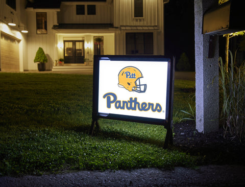 Pittsburgh Helmet Panthers White Lumilawn Sign