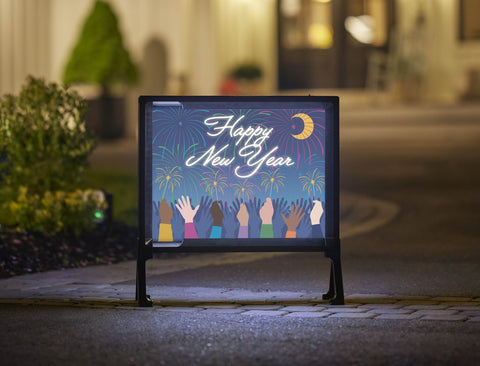 New Years Eve Gathering Yard Sign