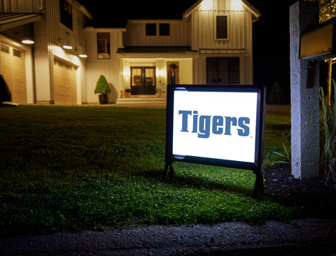 Memphis Tigers White Lumilawn Sign