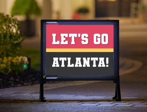 Atlanta Professional Basketball Fandom Yard Sign