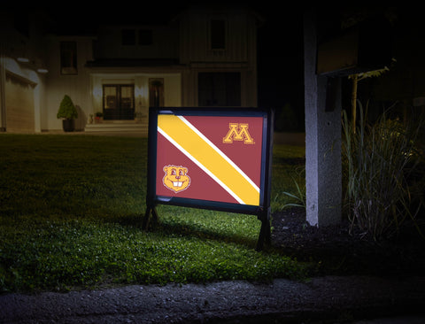 Minnesota Stripe Goldy Yard Sign