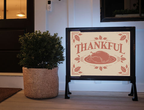 Thankful Lumilawn Sign