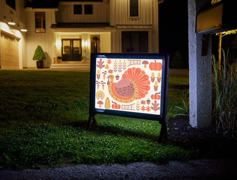 Folk Art Turkey Yard Sign