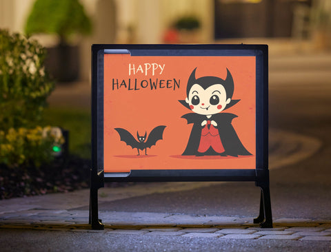 Drac And Friend Halloween Yard Sign