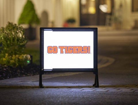 Clemson Go Tigers White Lumilawn Sign