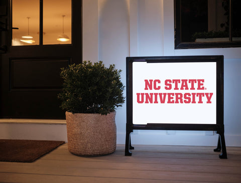 NC State University White Lumilawn Sign