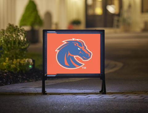 Boise State Broncos Primary Mark Orange Lumilawn Sign