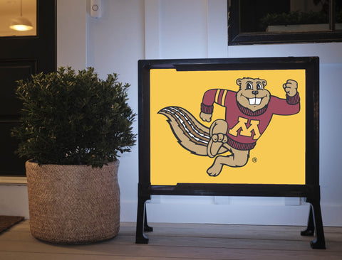 Minnesota Goldy Gopher Gold Yard Sign