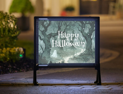 Happy Halloween Ghost Lumilawn Sign