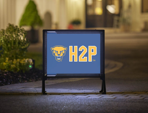 Pittsburgh Panther H2P Royal Lumilawn Sign