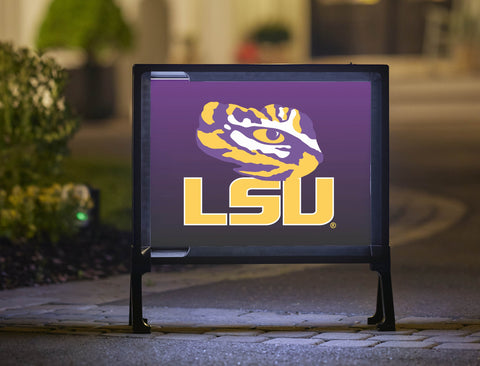 LSU Tiger Eye Purple Lumilawn Sign