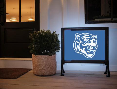 Memphis Tiger Head Blue Lumilawn Sign