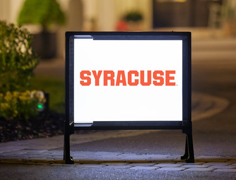 Syracuse University White Yard Sign