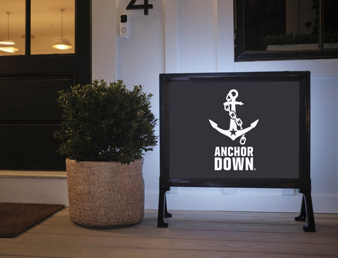 Vanderbilt University Anchor Down Black Lumilawn Sign