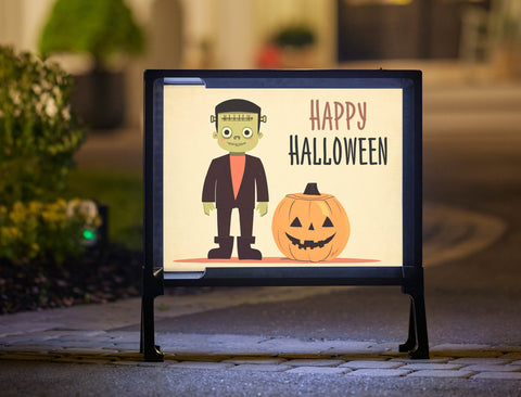 Happy Halloween Frank Yard Sign