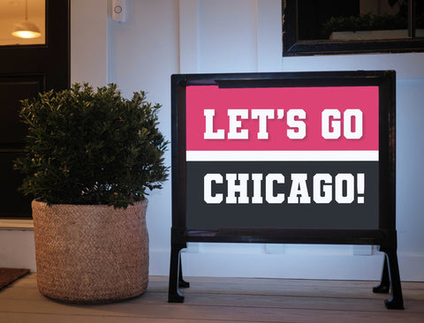 Chicago Professional Basketball Fandom Yard Sign