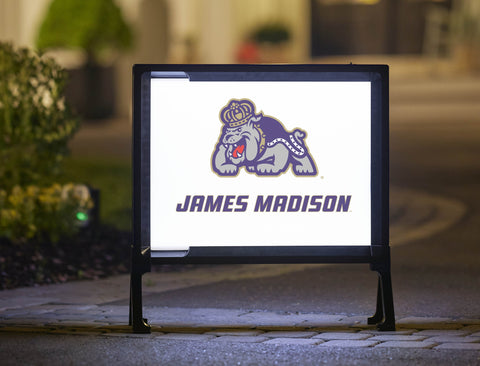 James Madison Duke White Lumilawn Sign