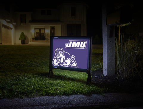 JMU Purple Duke Dog Lumilawn Sign