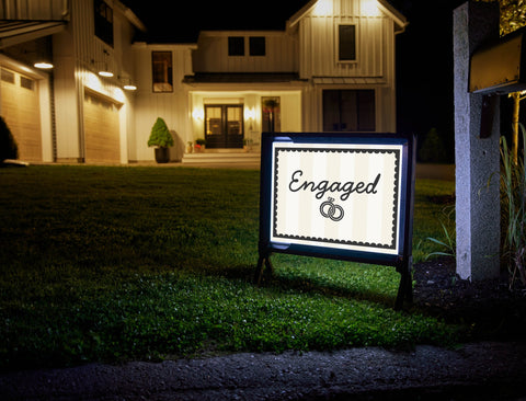 Engaged Lumilawn Sign